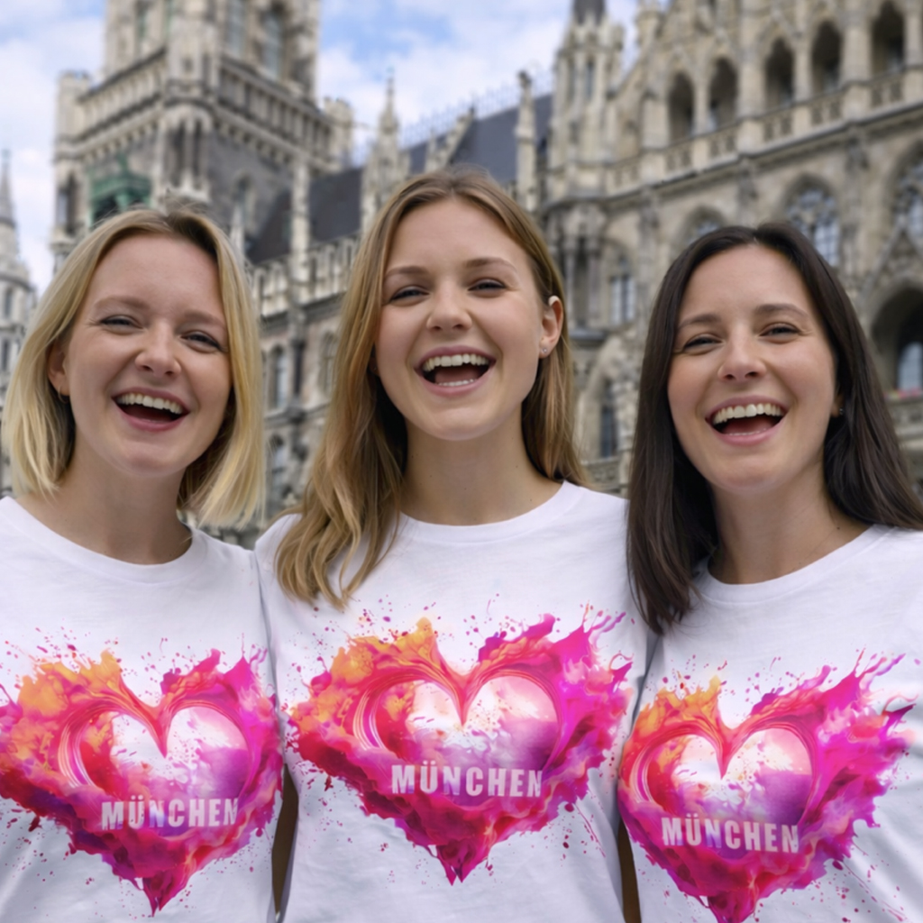 T-Shirt Münchner Herz classic MEDIUM - Mädels am Marienplatz