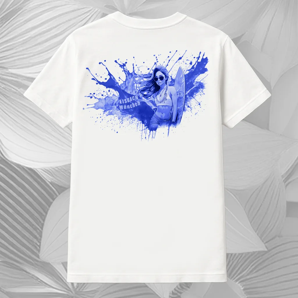 T-Shirt Eisbach-Surferin - classic weiß