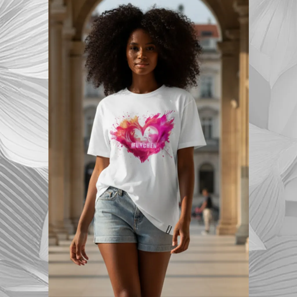 T-Shirt Münchner Herz SLIM FIT SMALL - Frau Maximilianstrasse