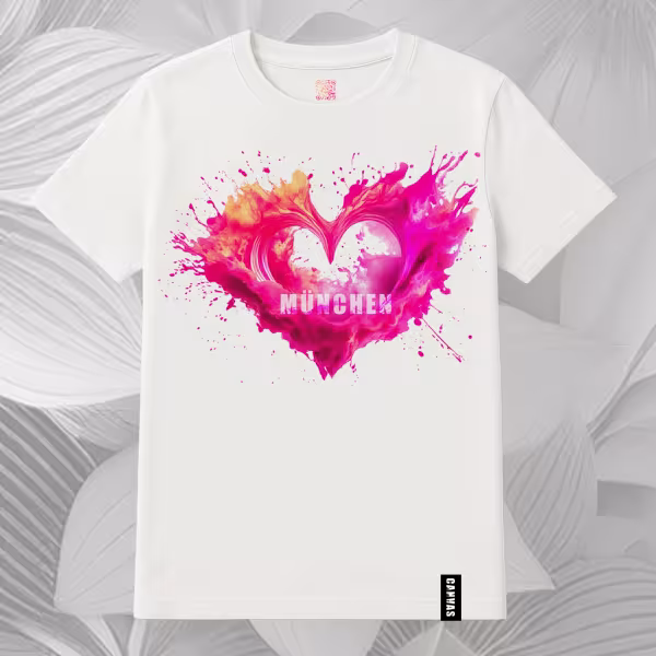 T-Shirt Münchner Herz - classic weiß