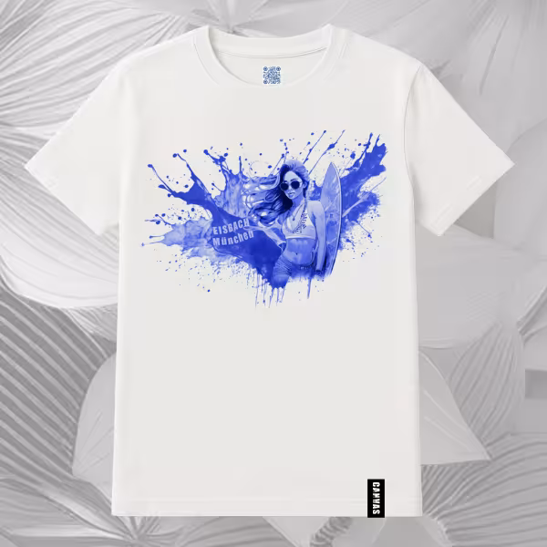 T-Shirt Eibach-Surferin classic weiß